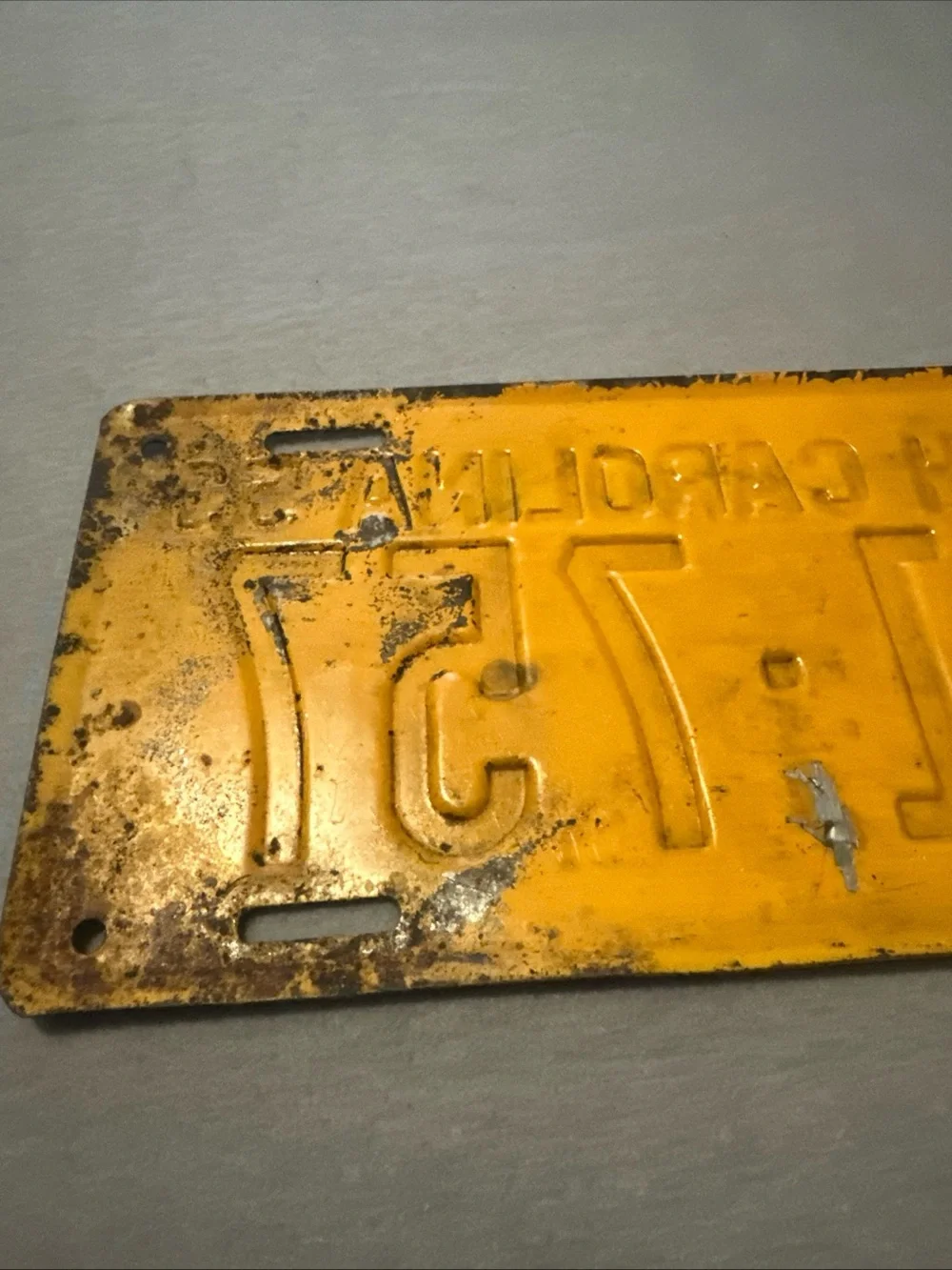 Vintage Yellow South Carolina License Plate Wall Decor